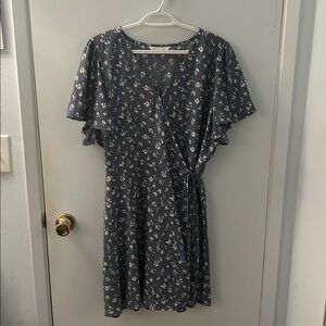 LC Lauren Conrad Short Sleeve Wrap Mini Dress